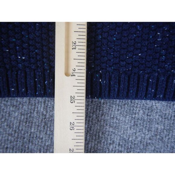 Talbots Sweater Button Side Detail Women's Size XL Navy Blue Sparkle Mock Neck - Picture 8 of 10